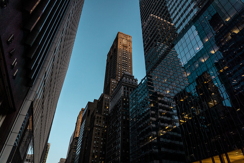 纽约，令人惊叹的纽约建筑图像，曼哈顿建筑摄影，大苹果城市图像