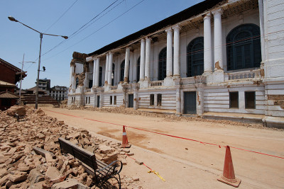 加德满都杜巴广场受损建筑