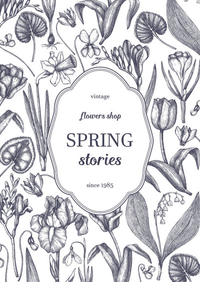 Spring flowers design