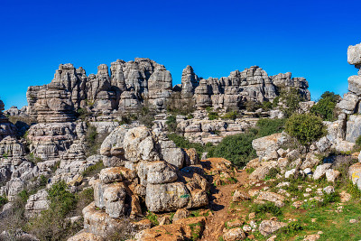 El Torcal de Antequera, Andalusia, Spain，在Antequer