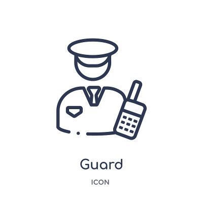Linear guard icon from Ethics outline collection. 