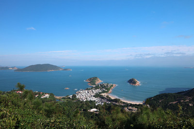 远足步道风景龙山回港