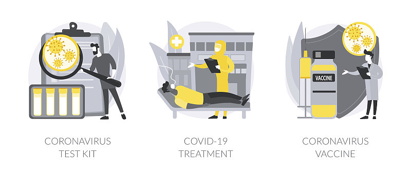 covid - 19大流行抽象概念矢量图。