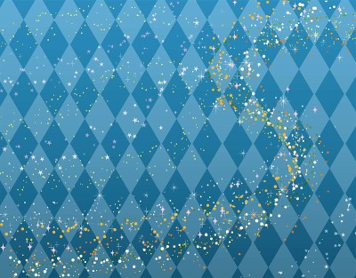 星空，蓝色钻石背景与闪闪发光的银河/插图材料(矢量插图)