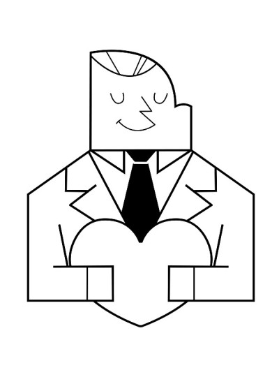 医生捧着心，矢量插图