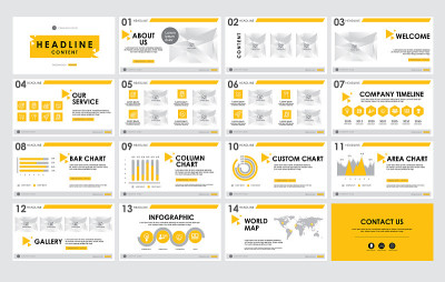 Templates  presentation for annual report, banner,