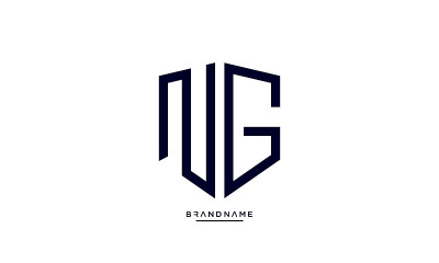 NG或GN字母抽象标志图标向量