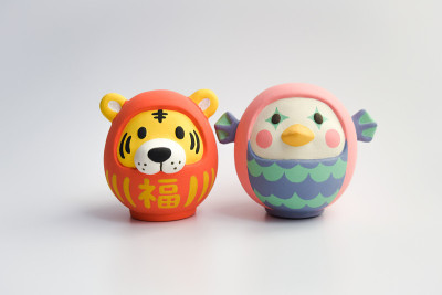 虎达摩作新年贺卡
