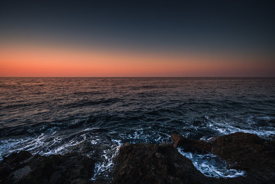 日落时的海景