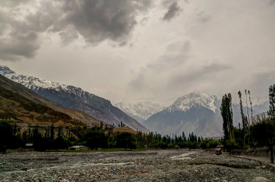 巴基斯坦Shandur pass附近的Gilgit河