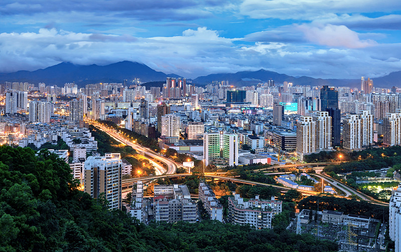 中国深圳的夜景