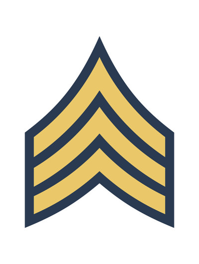 军衔和徽章。军队的条纹和Chevrons