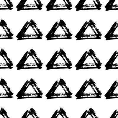 矢量无缝模式与画笔条纹和笔触。白色背景上的黑色。手绘的田庄纹理。墨水的几何元素。时尚现代风格。无尽的