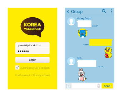 Kakaotalk Messenger韩国应用程序的用户