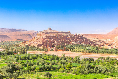 从Benhaddou Kasbah, Ben Haddou, Ouarzazate，摩洛哥