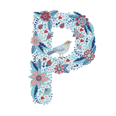 花字母P
