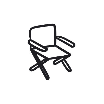 折叠椅素描图标