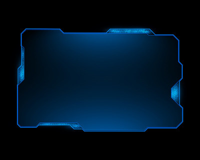 全息画框模板丝网科学技术蓝色抽象背景