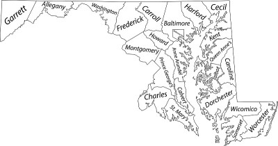 美国马里兰州怀特县地图