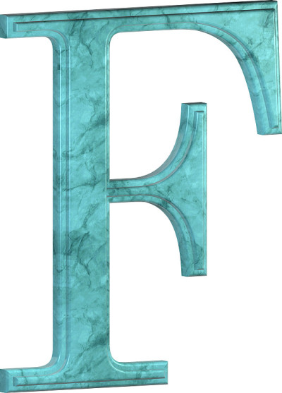 3D蓝色大理石字体
