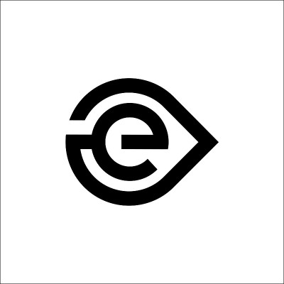 首字母E标志矢量圆模板