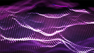音乐背景矢量。均衡器音频。深度空间。3D插图