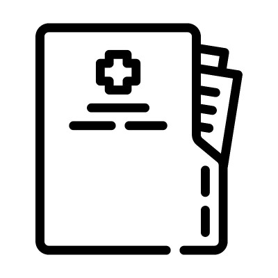 医疗卡线图标矢量插图