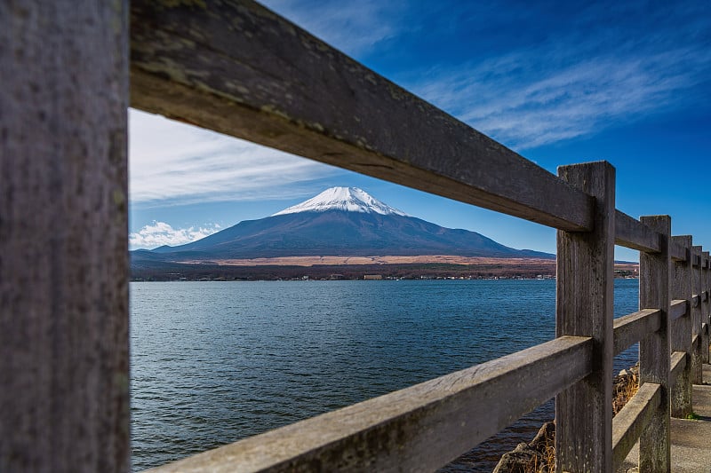 山中湖和日本富士山