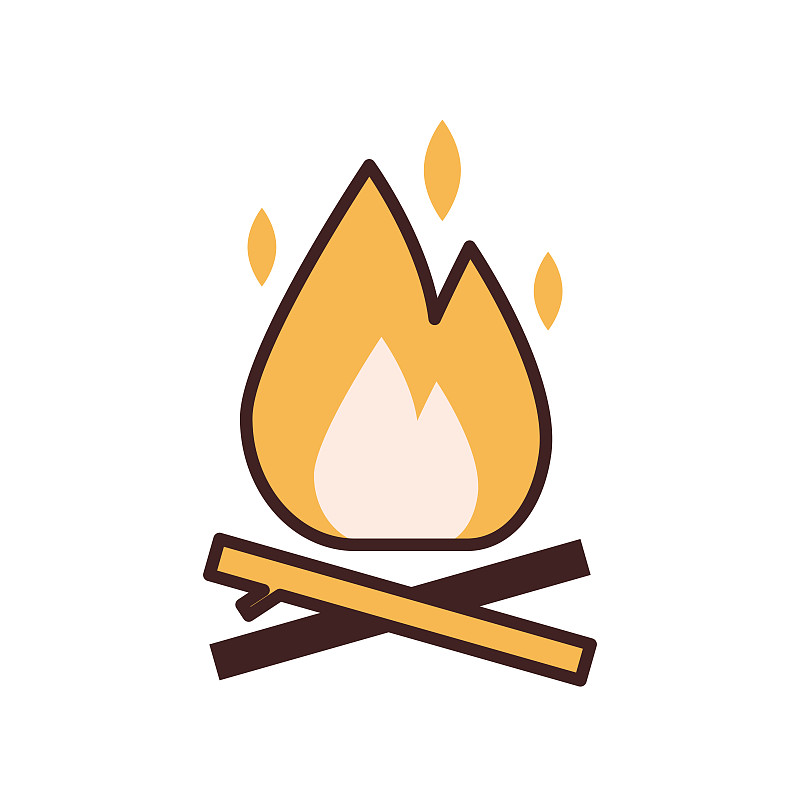 Camping Fire Icon