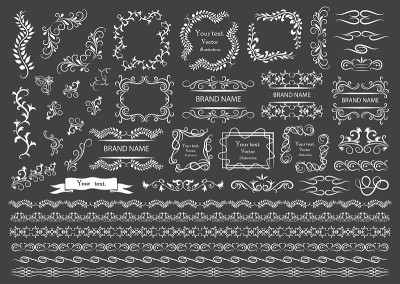 Set of vector graphic elements for design