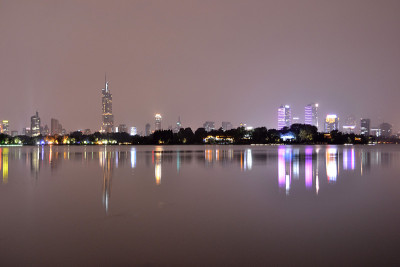中国，夜晚的南京