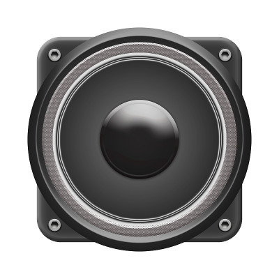 扬声器孤立在白色背景上