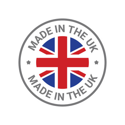 英国制造的旗帜标志。英国品牌贴纸英国制造矢量邮票