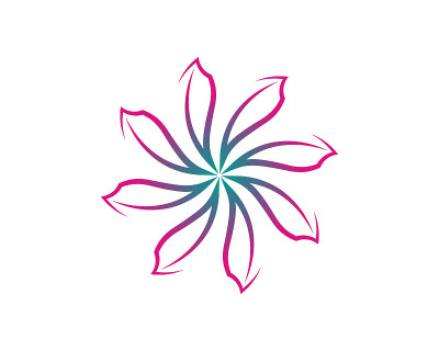 美丽向量花卉设计标志模板图标
