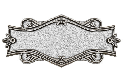 Vintage cast stone plate孤立的白色背景