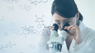 科学技术的概念。科学考试。科学家。