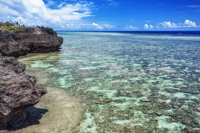 日本冲绳县的Hatoma岛夏日美景