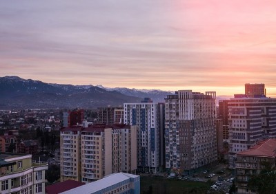 佐治亚州巴统日落中的房屋