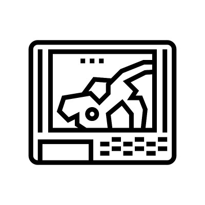 GPS导航设备线图标矢量插图