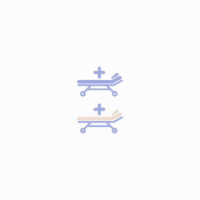 stretcher bed icon flat vector symbol design trend