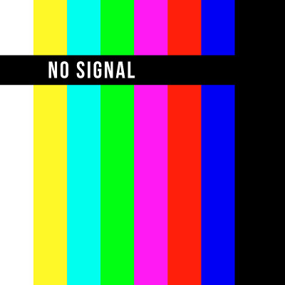 Old tv test screen. Retro no channel signal screen