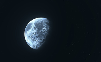 蓝月亮或行星和星星