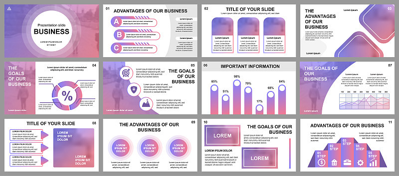 Business presentation slides templates from infogr
