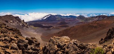 毛伊岛哈雷阿卡拉火山景观全景