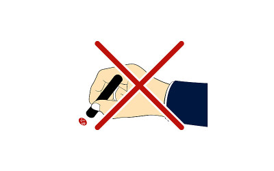 取消印花图像插图的de-hanko