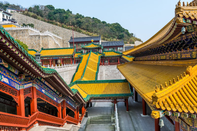 Chinese traditional royal style colorful temples i