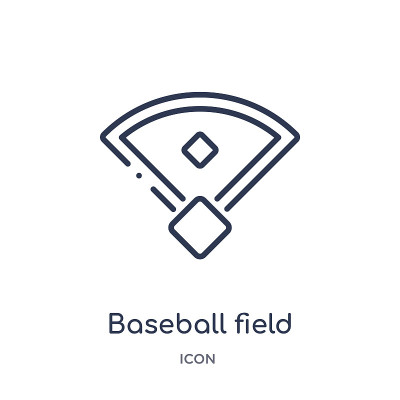 Linear baseball field icon from Free time outline 