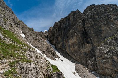 在Allgäu阿尔卑斯山的大威德斯坦登山