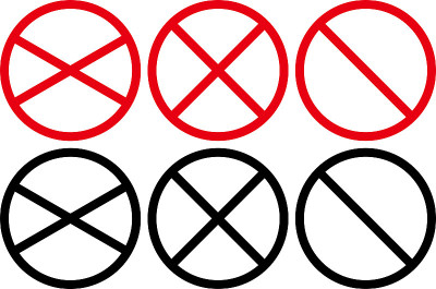 宽边际禁止标志图标设置