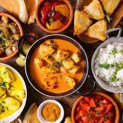 印度食物选择-俯视图